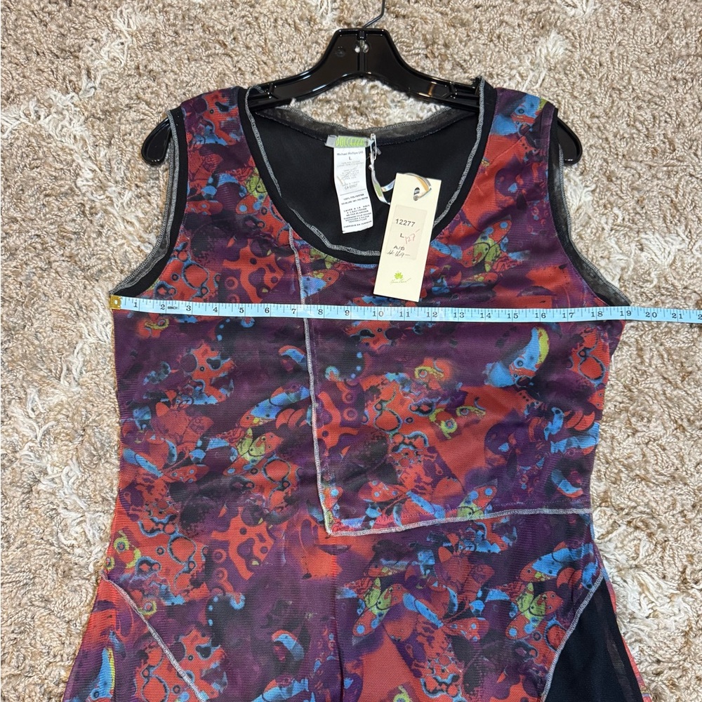 NWT Dolcezza Colorful Abstract Print Dress size Large - Picture 9 of 12